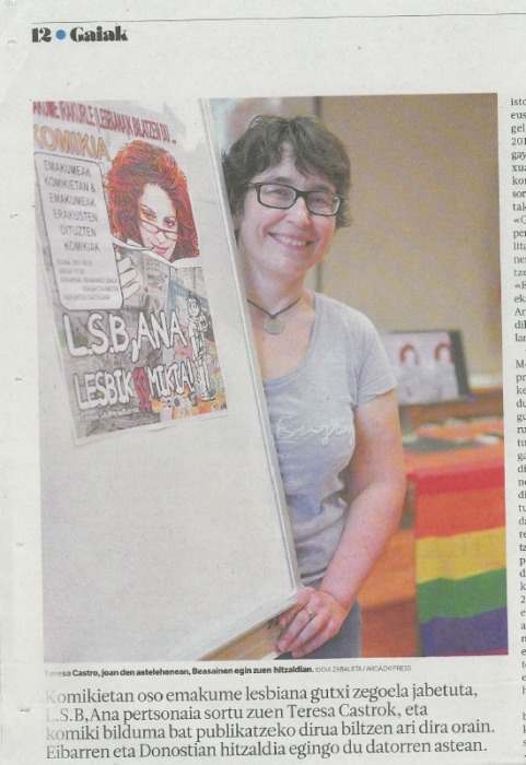 L.S.B, Ana hoy en el periódico Berria