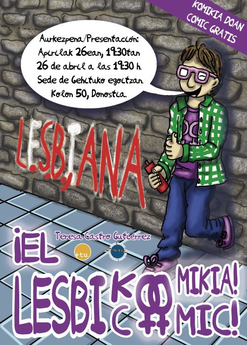 Presentación de L.S.B, Ana ¡El lesbicómic! el próximo 26 de abril en Gehitu